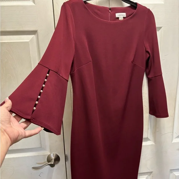burgundy calvin klein dress Men's Wool Cashmere Single Breasted Burgundy 3/4 Length Car Coat Top Coat, 54L